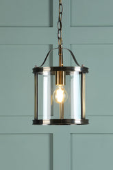 Laura Ashley Harrington Single Lantern Antique Brass